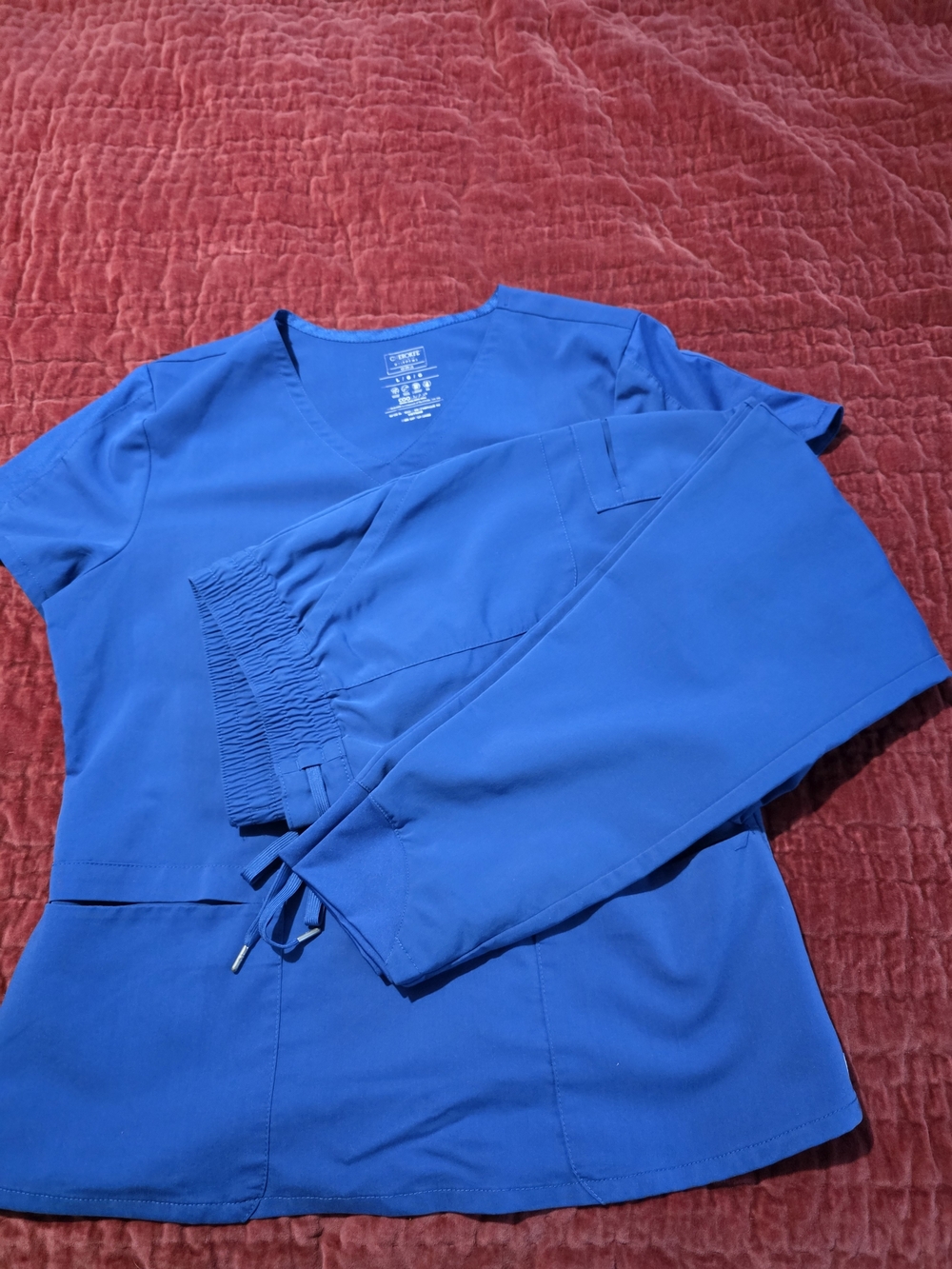 Cherokee Women's Royal Blue Medical Scrub Set